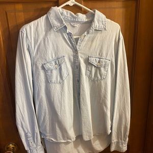 Light blue button down